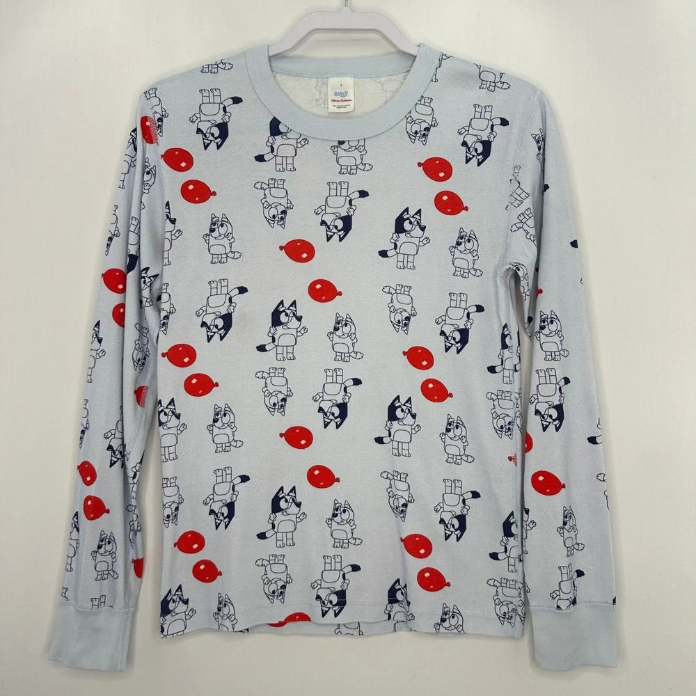 Hanna Andersson x Bluey Women Pajama Set Long Sleeve Pants Size S Organic Cotton